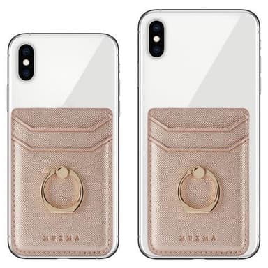MUXMA Korthållare Ring Ställ RFID Blockerande Kreditkort - Rose Gold