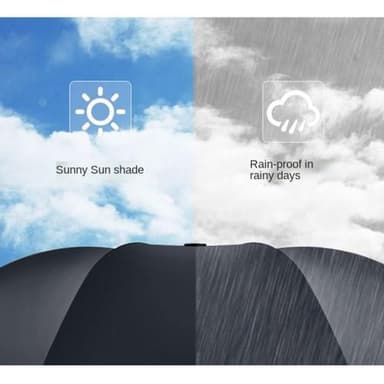 Anti-UV Paraply Bärbart hopfällbart Regn Autoöppning / Marinblå