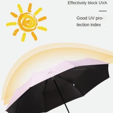 Anti-UV Paraply Bärbart hopfällbart Regn Autoöppning / Marinblå