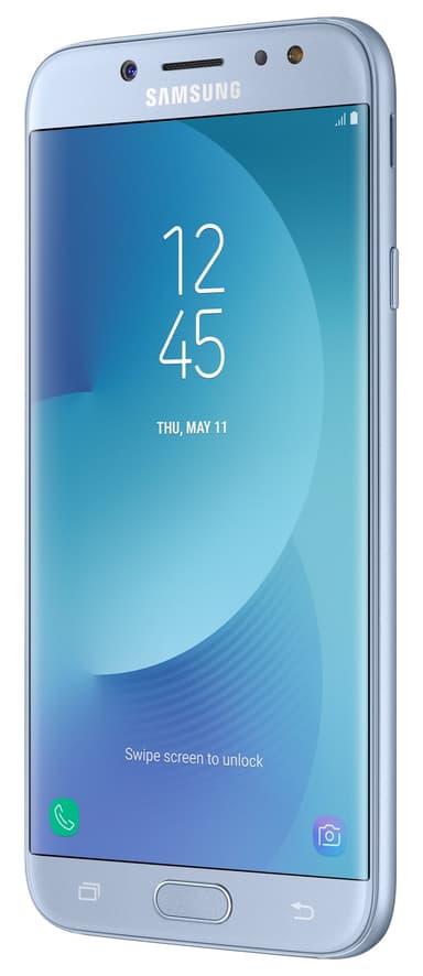 Samsung Galaxy J7 2017 smartphone (silver/blå)
