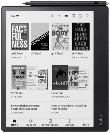 Kobo Elipsa 2E läsplatta paket (svart)