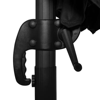 VONROC Parasoll Bardolino 300cm – Premium parasoll -  Antracit/Svart |Inkl. 4st Parasollplattor