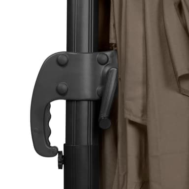 VONROC Parasoll Pisogne 300x300cm –  Premium parasoll - Taupe |Inkl. 4st Parasollplattor