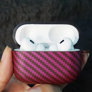 SKALO AirPods Pro 2 Carbon Fiber TPU Fodral - Svart