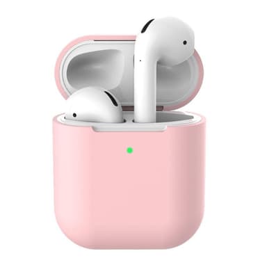 SKALO AirPods 1/2 Ultratunn Silikon Fodral - Ljusrosa