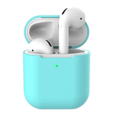 SKALO AirPods 1/2 Ultratunn Silikon Fodral - Turkos