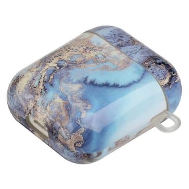 SKALO AirPods 1/2 Marmor TPU Fodral med Karbinhake - Motiv 3