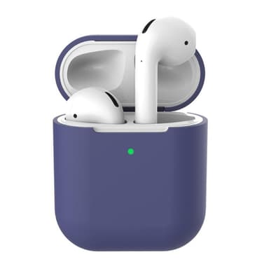 SKALO AirPods 1/2 Ultratunn Silikon Fodral - Mörkblå