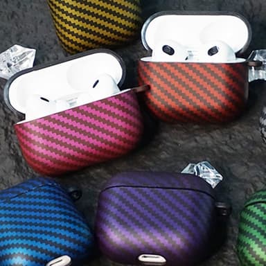 SKALO AirPods Pro 2 Carbon Fiber TPU Fodral - Svart