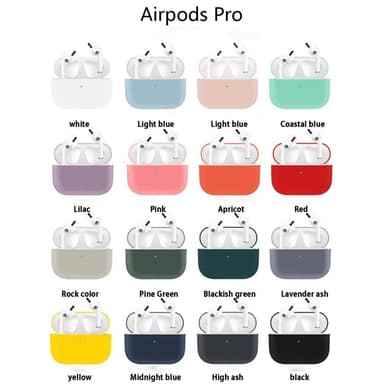 SKALO AirPods Pro Ultratunn Silikon Fodral - Svart