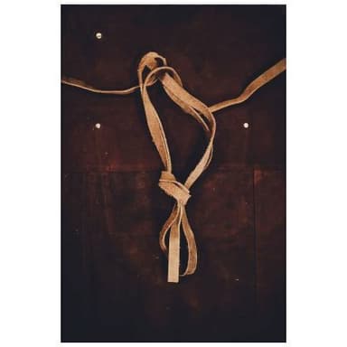 Förkläde habanero - 78x58cm - läder/buffelskinn - brun