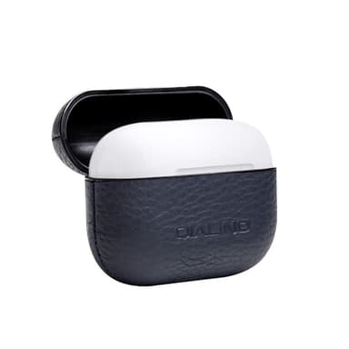 SKALO AirPods Pro QIALINO Äkta Läder Fodral - Blå