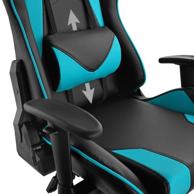 tectake Premium gamingstol Twink - svart/azurblå