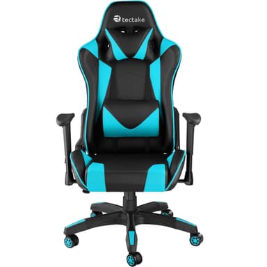 tectake Premium gamingstol Twink - svart/azurblå