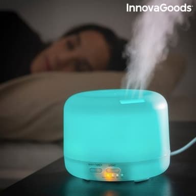Doftspridare och luftfuktare med flerfärgad led steloured innovagoods