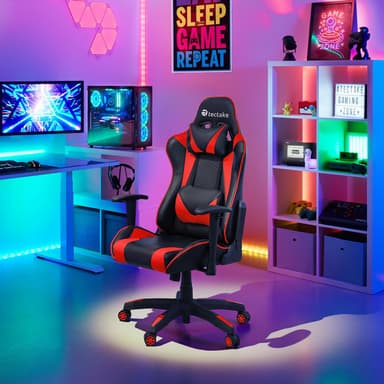 tectake Premium gamingstol Twink - svart/röd
