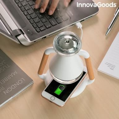 3-i-1 trådlös laddare, aromdiffuser och luftfuktare misvolt innovagoods