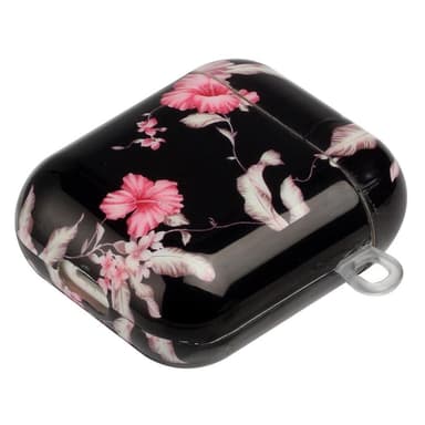 SKALO AirPods 1/2 Blommigt TPU Fodral med Karbinhake - Motiv 2
