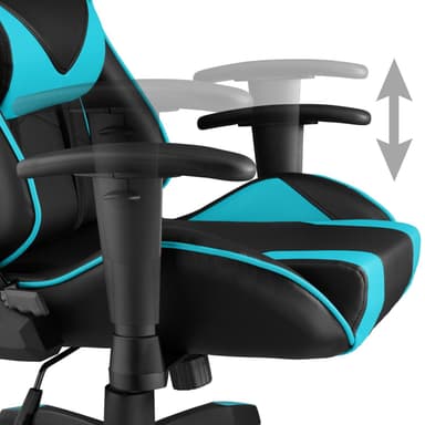 tectake Premium gamingstol Twink - svart/azurblå