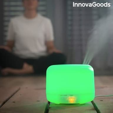 Doftspridare och luftfuktare med flerfärgad led steloured innovagoods