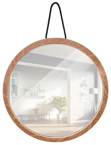Home>it® spegel med träram Ø 20,5 cm ek natur