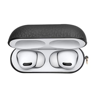 SKALO AirPods Pro QIALINO Äkta Läder Fodral - Svart
