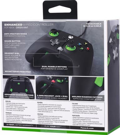 PowerA Xbox Enwired kontroll (svart)