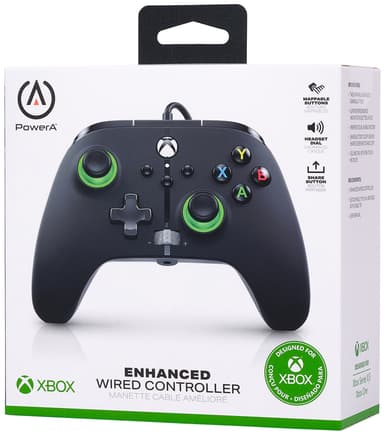 PowerA Xbox Enwired kontroll (svart)