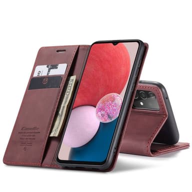 CaseMe Smart Magnet FlipCase Samsung Galaxy A04s - Vinröd