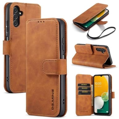DG-Ming mobilplånbok 3-kort Samsung Galaxy A04s - Brun