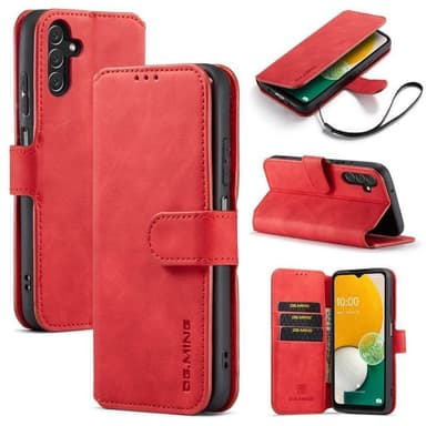 DG-Ming mobilplånbok 3-kort Samsung Galaxy A13 5G - Röd