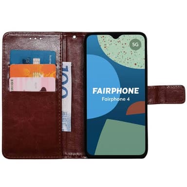 Mobilplånbok 3-kort Fairphone 4 - Brun