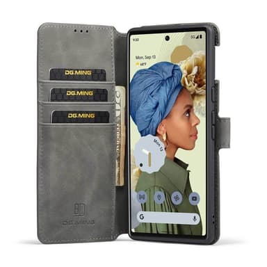 DG-Ming mobilplånbok 3-kort Google Pixel 6 Pro - Grå