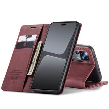 CaseMe Smart Magnet FlipCase Xiaomi 13 Lite - Vinröd