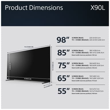 Sony 98” X90L 4K LED Smart TV (2023)