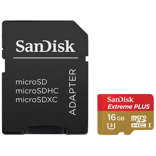 SanDisk Extreme Plus Micro SD Minneskort 16 GB