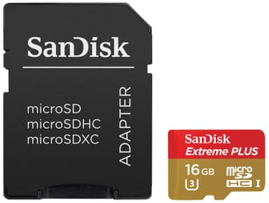 SanDisk Extreme Plus Micro SD Minneskort 16 GB