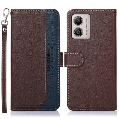 KHAZNEH Motorola Moto G53 5G / G23 4G / G13 4G Plånboksfodral - Brun / Blå