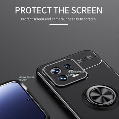 För Xiaomi 13 5G TPU Fodral skal med Finger Ring - Svart