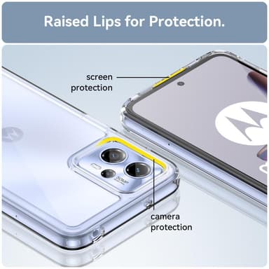 För Motorola Moto G13 / G23 TPU + Akryl Anti-dropp Fodral Skal