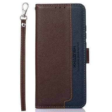 KHAZNEH Motorola Moto G53 5G / G23 4G / G13 4G Plånboksfodral - Brun / Blå