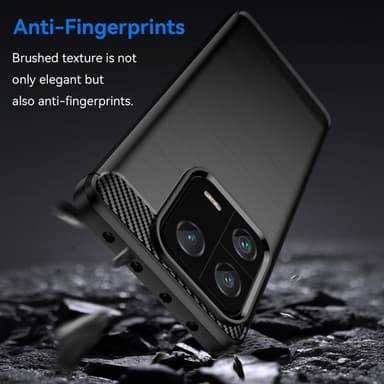 För Xiaomi 13 Pro 5G Karbon Fiber TPU Fodral Skal - Svart