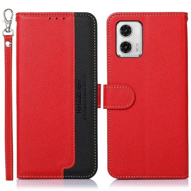 Motorola Moto G73 5G KHAZNEH Plånboksfodral - Röd/Svart