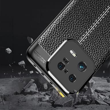 Litchi Fodral TPU Skal för Xiaomi 13 Pro 5G  - Svart
