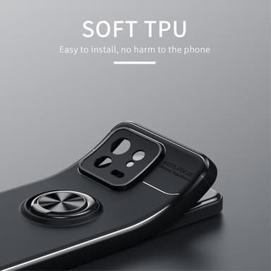 För Xiaomi 13 5G TPU Fodral skal med Finger Ring - Svart