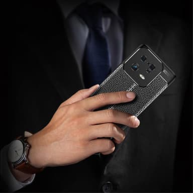 Litchi Fodral TPU Skal för Xiaomi 13 Pro 5G  - Svart