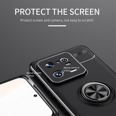 För Xiaomi 13 Pro TPU Fodral skal med Finger Ring - Svart