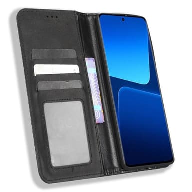 Plånboksfodral till Xiaomi 13 Pro Retro Svart
