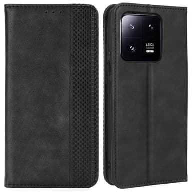 Plånboksfodral till Xiaomi 13 Pro Retro Svart