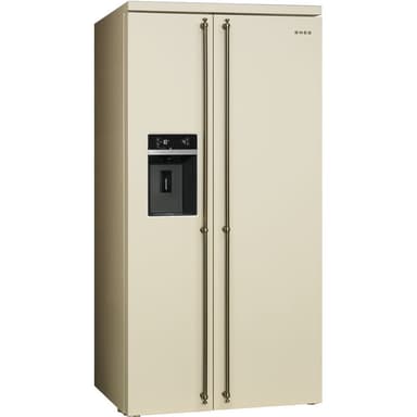Smeg side-by-side Kylskåp SBS8004PO (gräddfärgad)
